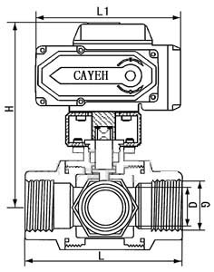 CYQ914/5F电动三通牙口球阀